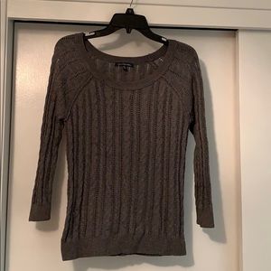 Gray scoop neck sweater
